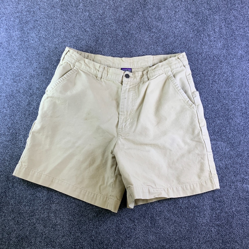 Patagonia Stand Up Shorts Mens 36 Beige Good Organic Cotton Canvas 7in Inseam